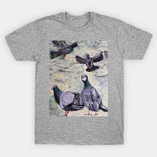 Brooklyn pigeons in NYC smog T-Shirt